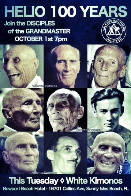 On October 1st join us to celebrate Helio Gracie’s (1913-2009) 100th birthday. — Valente Brothers