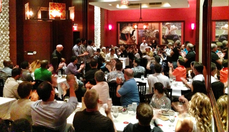 Valente Brothers celebrate at Fogo de Chao in South Beach — Valente Brothers