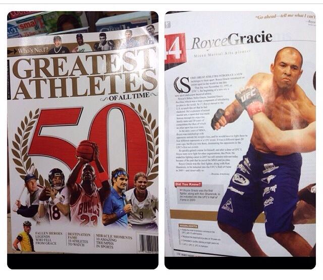 Royce Gracie, one of the 50 Greatest Athletes of All Time. — Valente Brothers